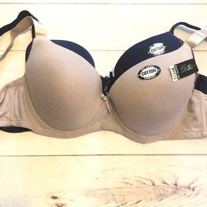 Mamia 40DD TEE BRA NWT Navy/Beige